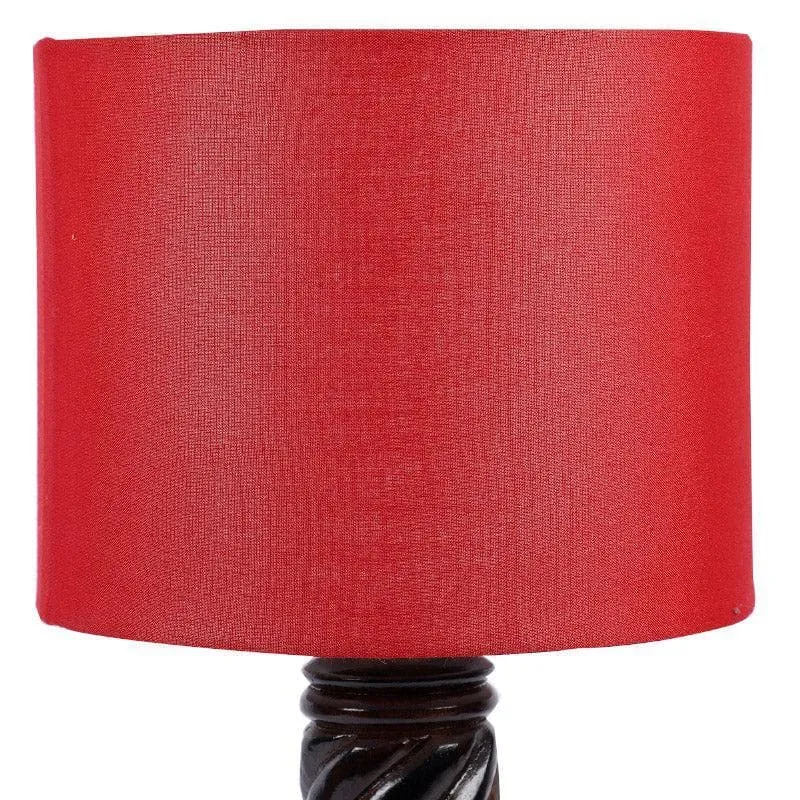 Rosa Jericho Fabric Table Lamp - Red,Brown media 5