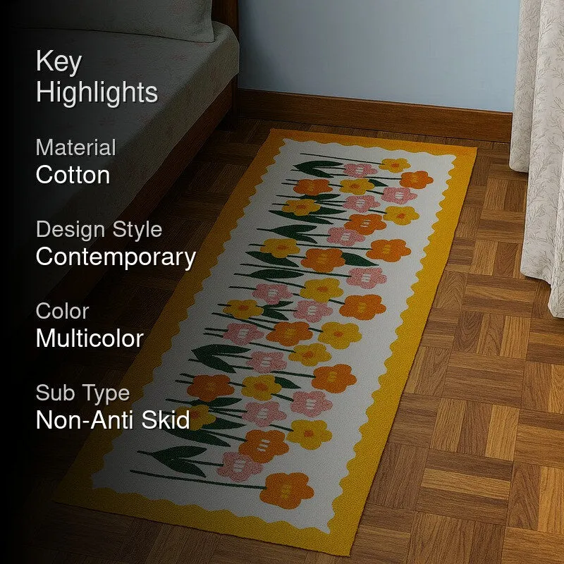 FloraDream Cotton Runner Rug - Yellow media 2