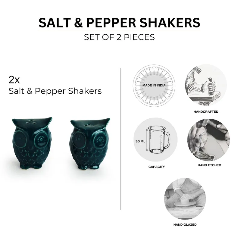 Teal Hoot handcrafted Salt & Pepper Shaker - Set Of Two media 6