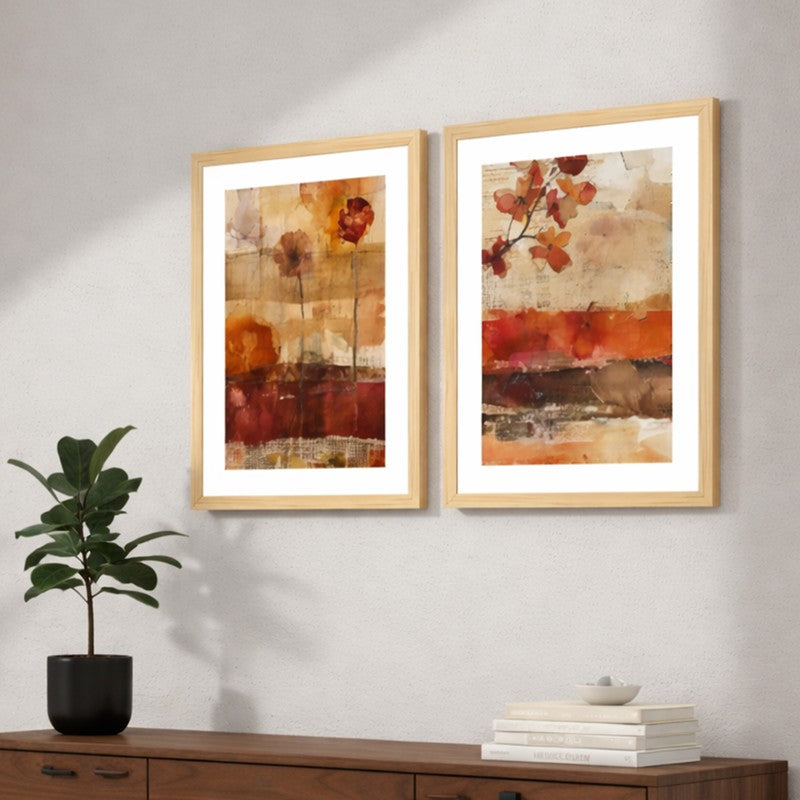 Muted Landscapes Wall Art With Frame - Set Of Two media 4