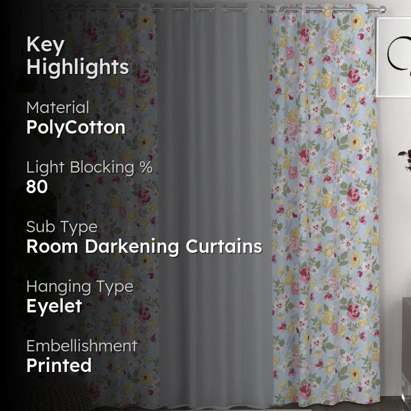 Petal Bloom Delight Curtains - Set of Three media 2
