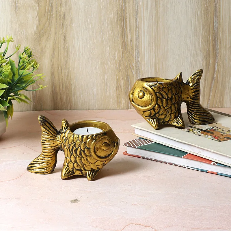 Matsya Tea Light Holder - Set Of Two media 6