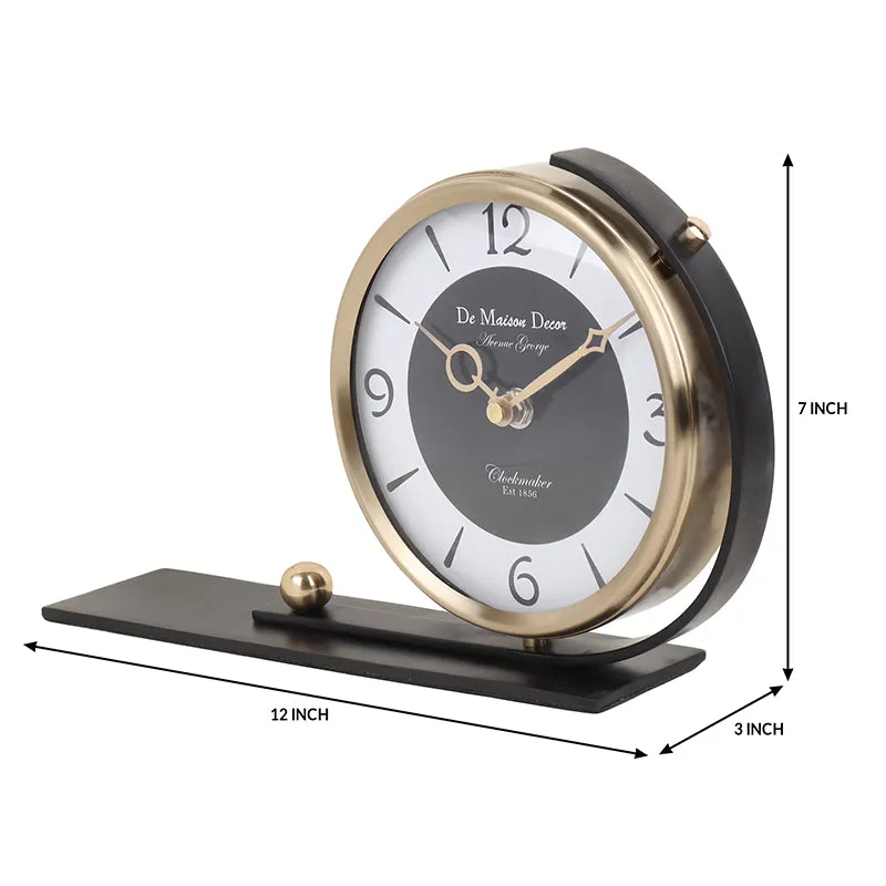 Dextra Analog Table Clock - Gold media 6