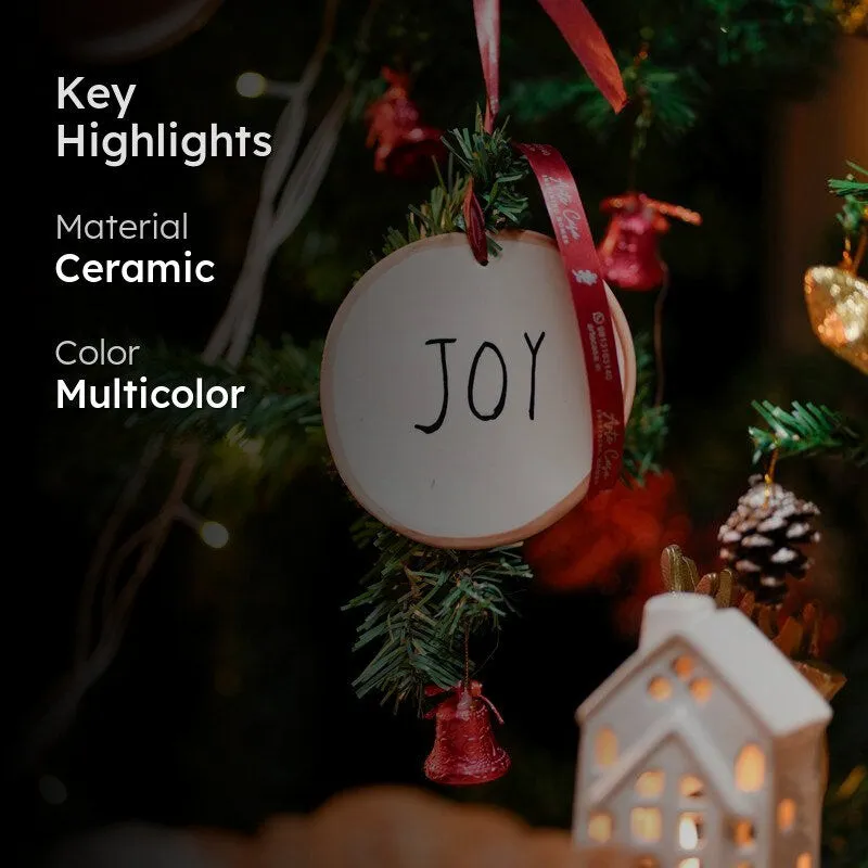 Winter Joy Ceramic Christmas Ornament media 2