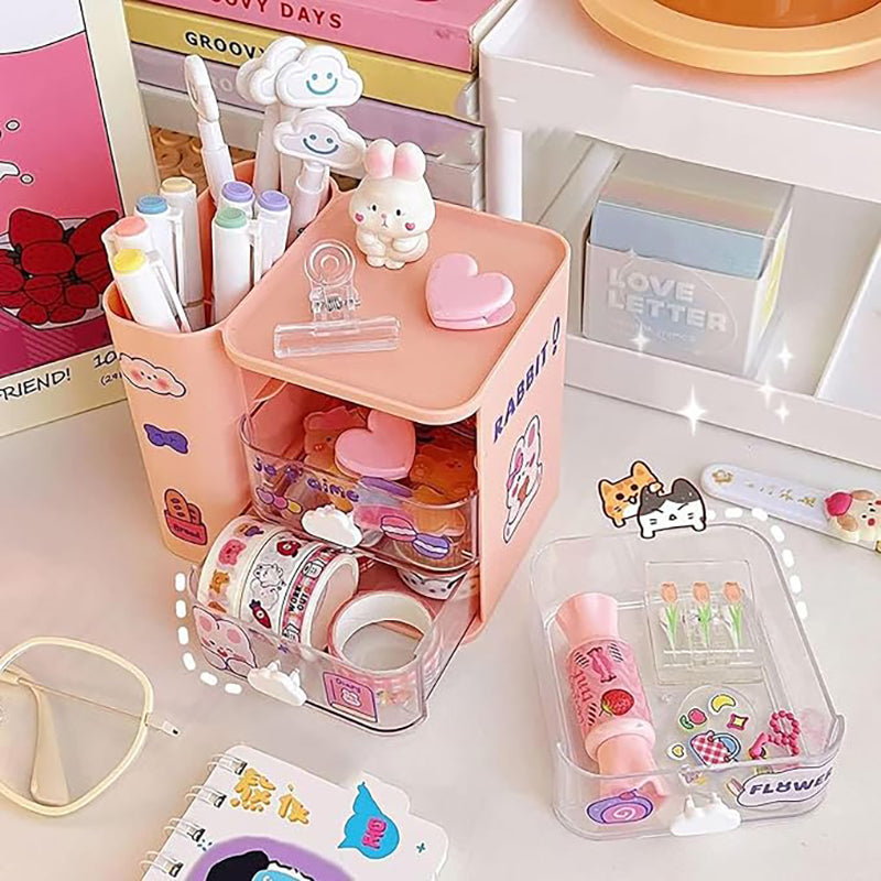 Stashify Three Tier Desk Organiser - Pink media 5