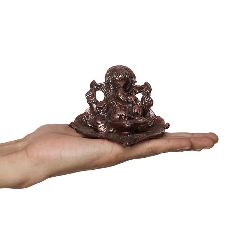 Vinayaka Leaf Diya - Brown media 5