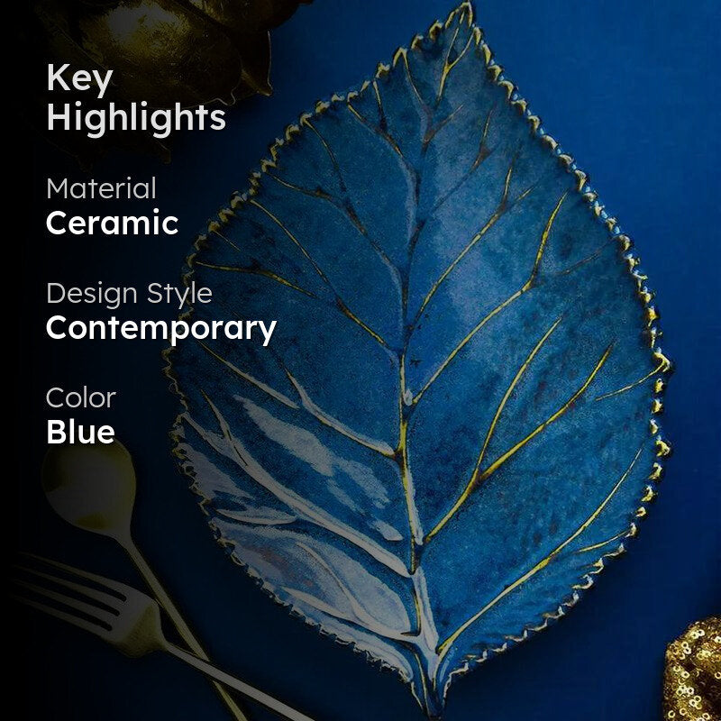 Givara Leaf Handmade Ceramic Platter media 2