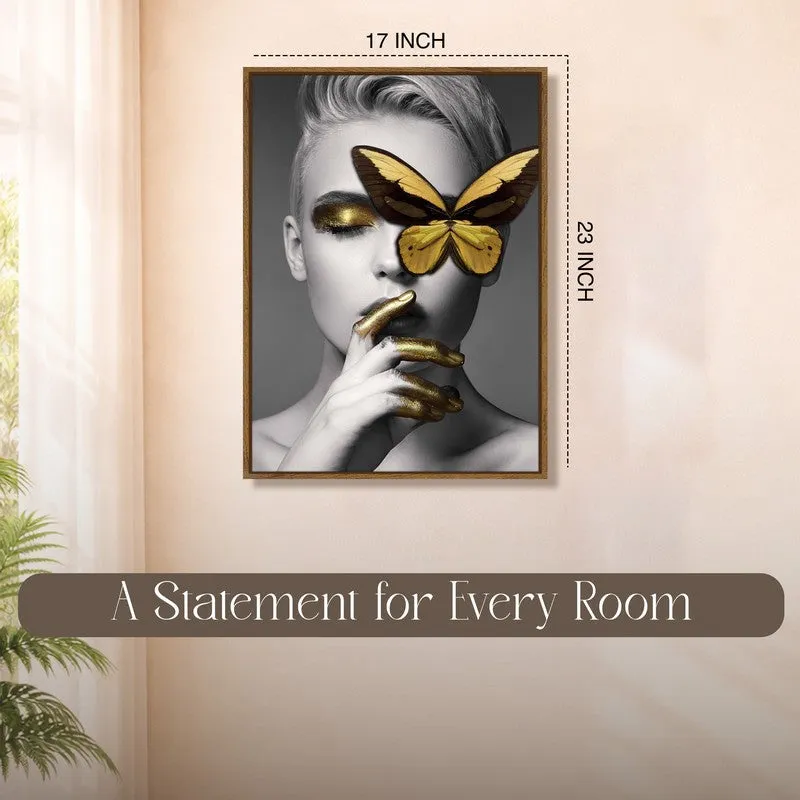 Butterfly Elegance Canvas Wall Art With Frame media 10