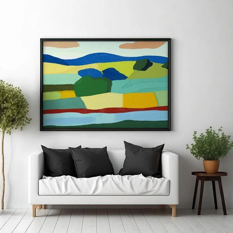 Land Of Many Colors Wall Painting - Black Frame media 3