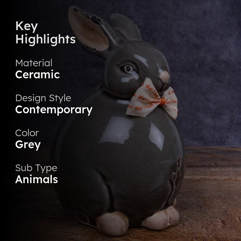 Bunny Dreams Ceramic Showpiece media 2