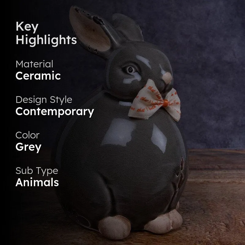 Bunny Dreams Ceramic Showpiece media 2