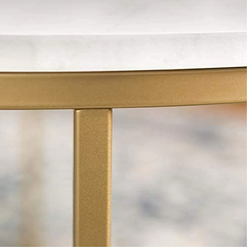 Equinox Form Accent Table with Marble Top media 3