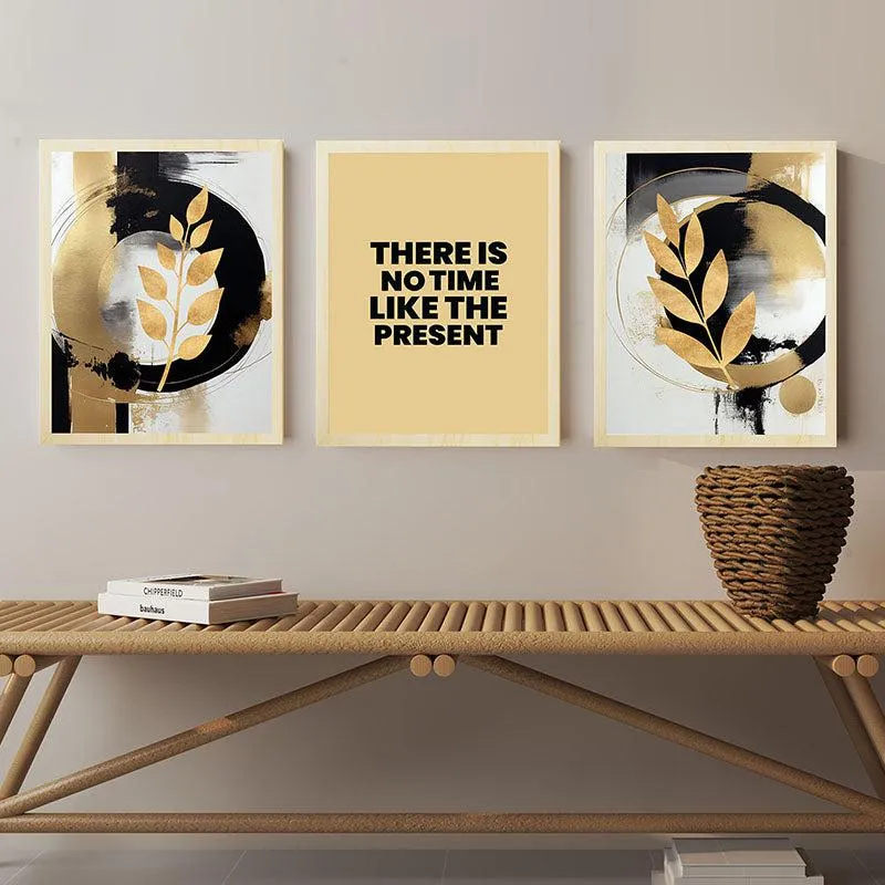 The Present Abstract Wall Art - Set Of Three media 5