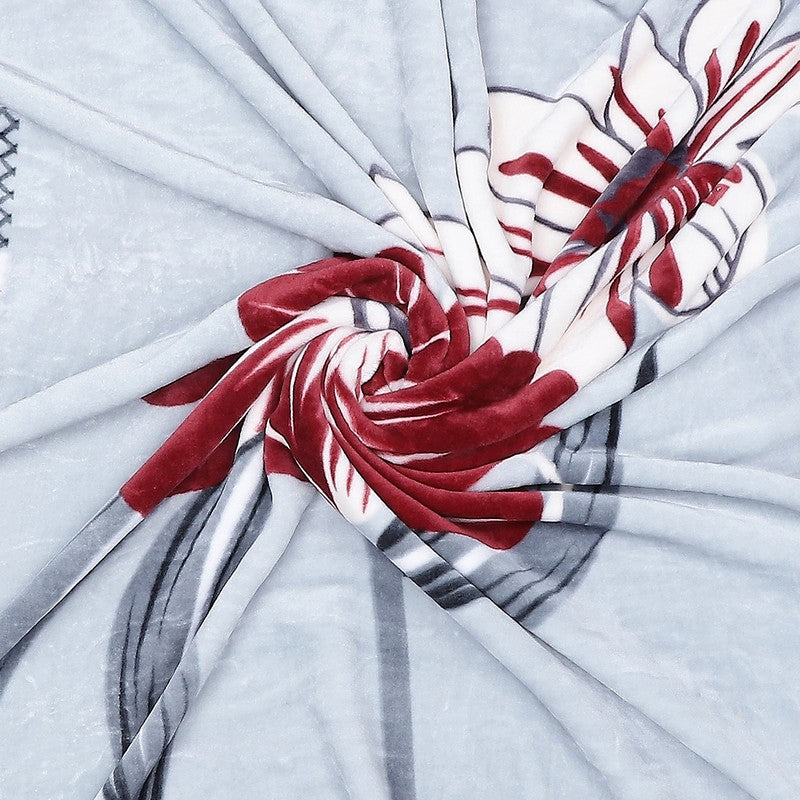 Monte Carlo Crimson Dream Blanket (Blue,Red) - 550 GSM media 7
