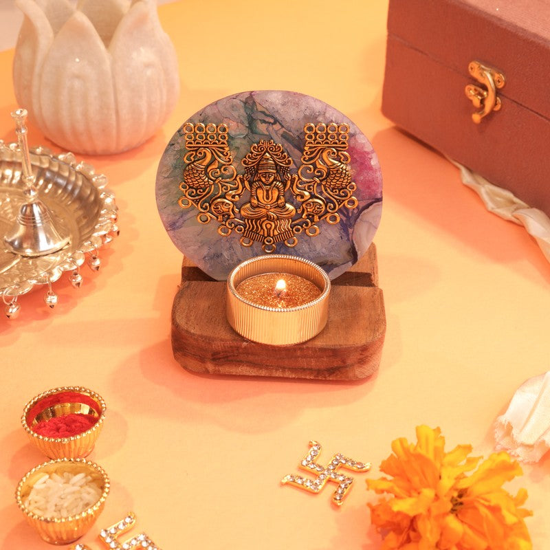 Celestial Glow Goddess Laxmi Candle Holder