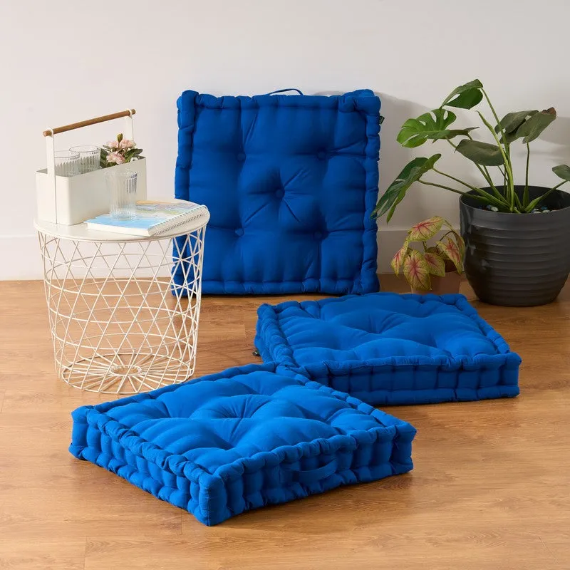 Marlon Floor Cushion (Classic Blue) - Set Of Three media 1