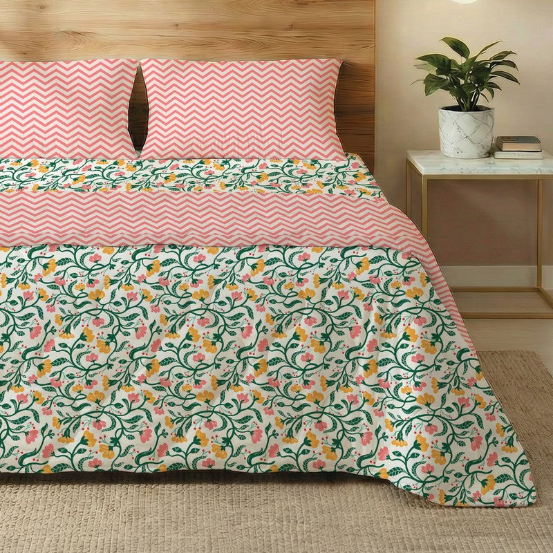Urban Space Restel Multicolor Glace Cotton,Microfiber Bedding Set (200 TC)  - Four Piece Set media 3