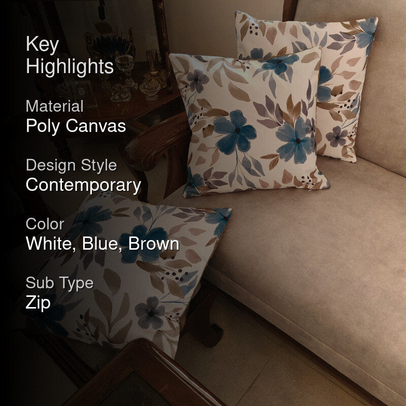 Reixa Bloom Poly Canvas Cushion Cover - Set Of Five media 2