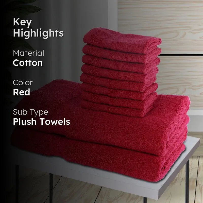 Miorah Towel Combo (Red) - Set Of Ten media 2
