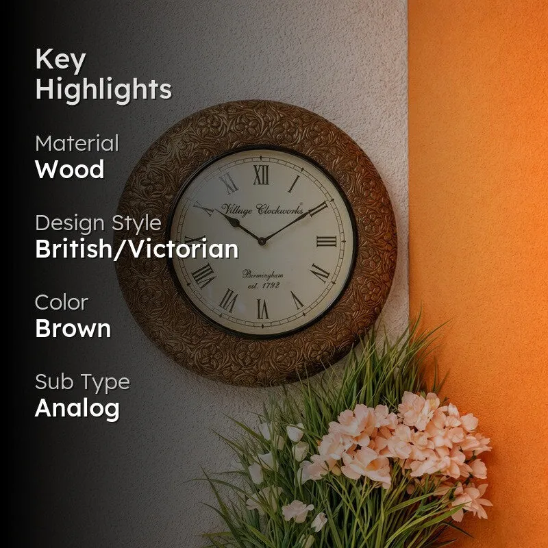 Timeless Harmony Circle Wooden Wall Clock media 2