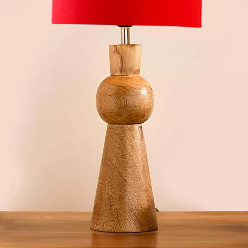 Angler Wooden Table Lamp - Red,Brown media 3