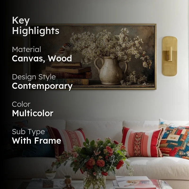 Floral Display Canvas Wall Painting With Frame media 2
