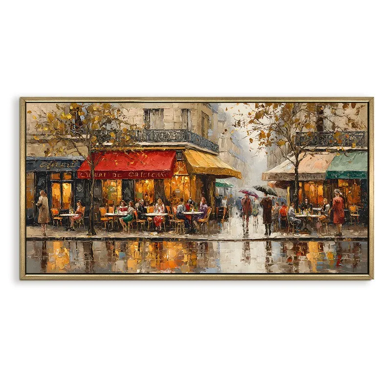 Wet Pavement Canvas Wall Painting With Frame media 3