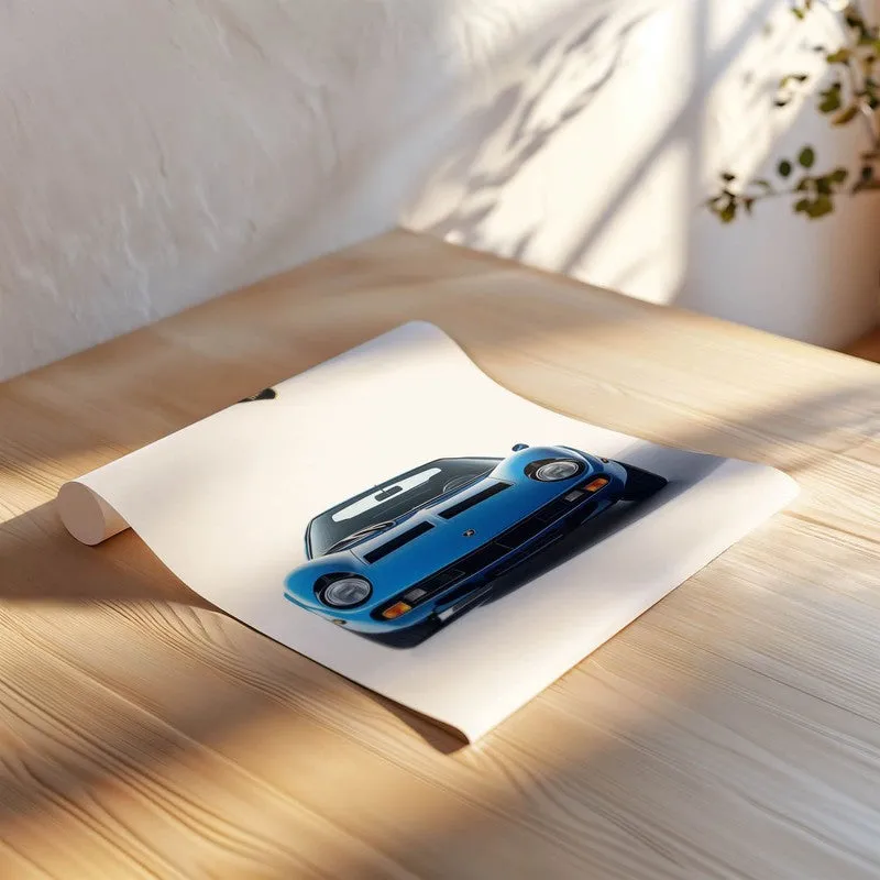 Lamborghini Blue Thunder Wall Poster media 6