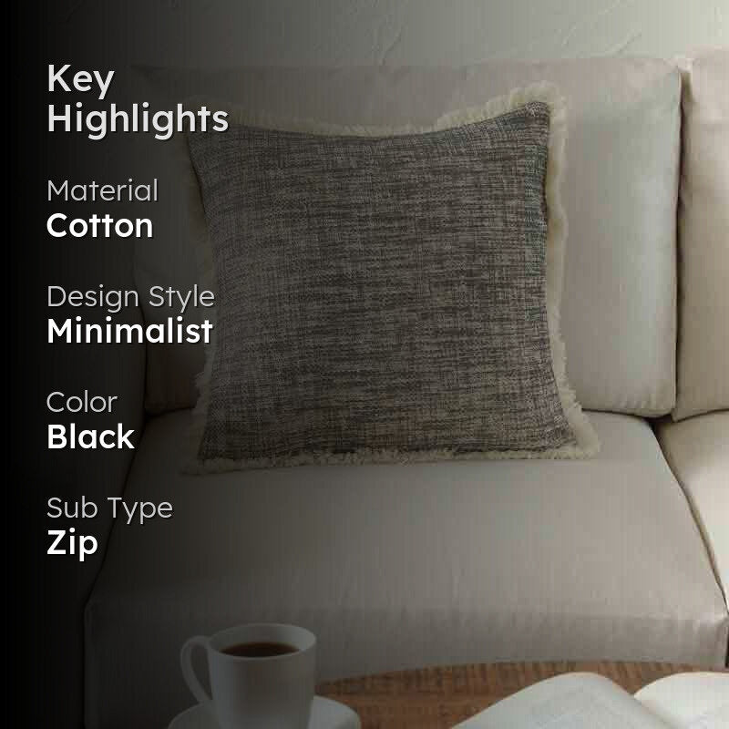 Matsya Vala Cushion Cover - Black media 2
