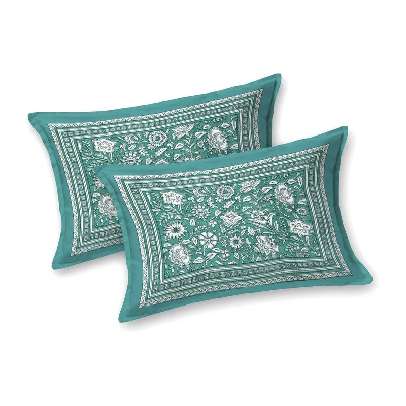 Patterny Cotton Bedsheet (Green) - 240 TC media 4