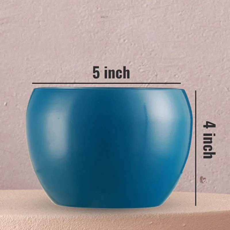 Nectera Metal Planter (Blue/Pink/Green) - Set Of Three media 7