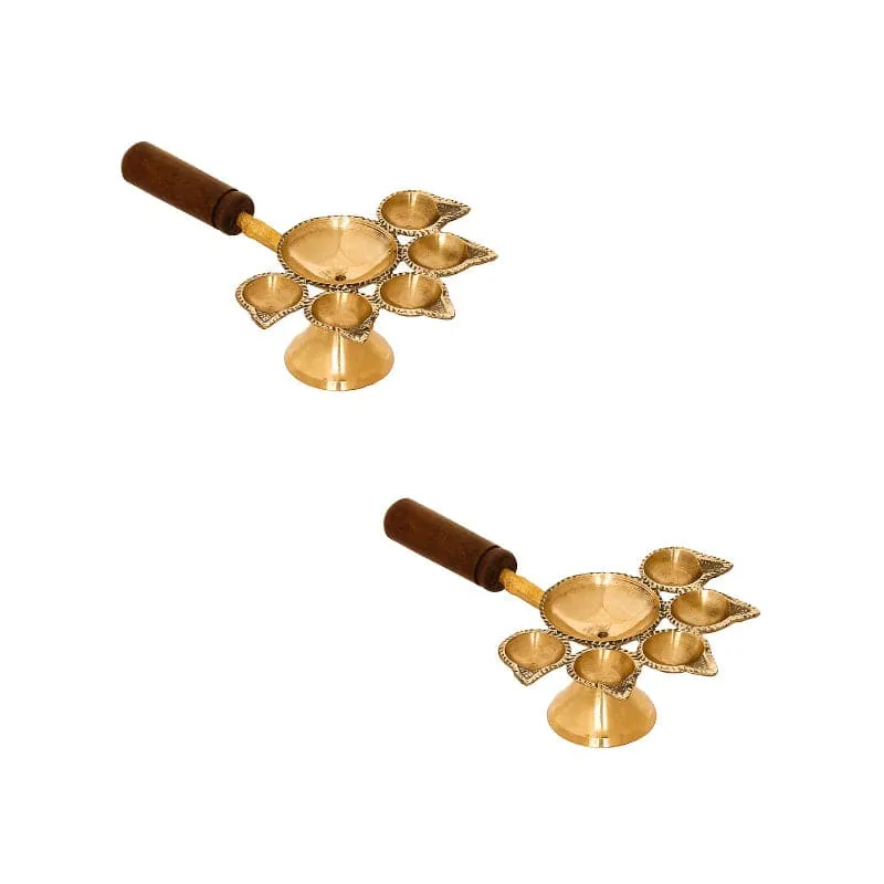 Jalaja Panchdeep Diya - Set Of Two media 3