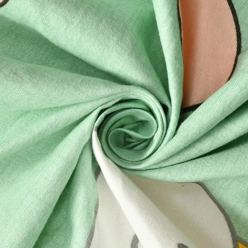 Party Moo Kids Microfiber Bedsheet (Emerald Green) - 130 GSM media 4