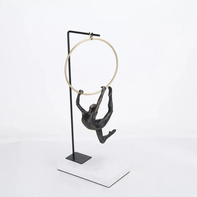 Opaline Golden Form Marble Showpiece media 4