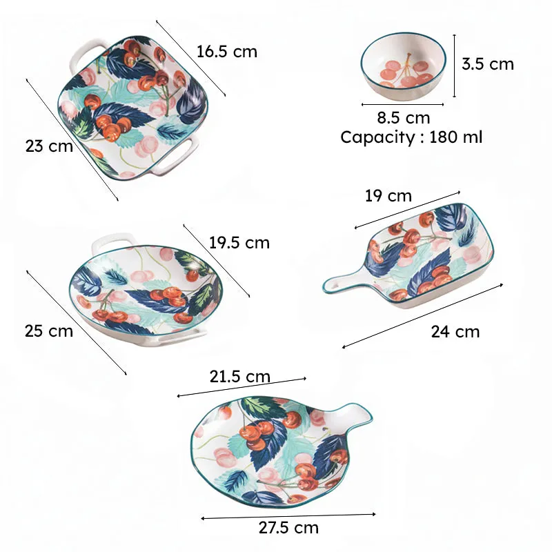 Floral Joy Porcelain Platter - Six Piece Set media 10