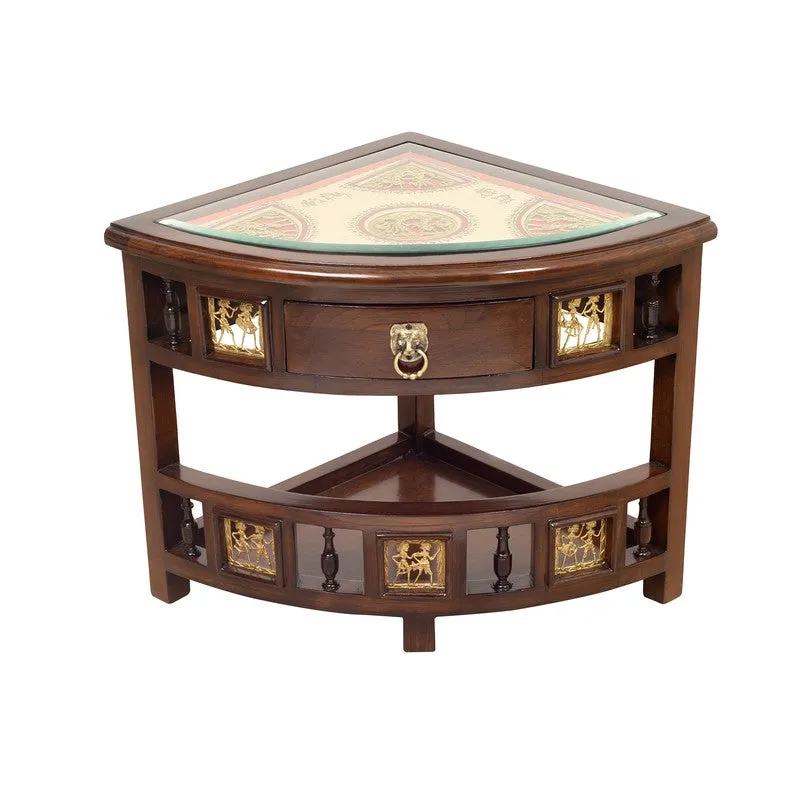 Quadro Teak Wood Side Table media 3