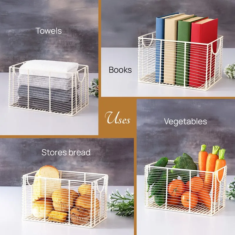 Rectangle Iron Fruit Basket media 4