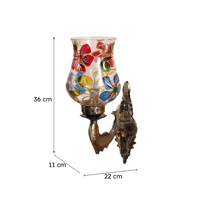 Fumo Floral Ziada Mosaic Glass & Metal Wall Lamp media 6
