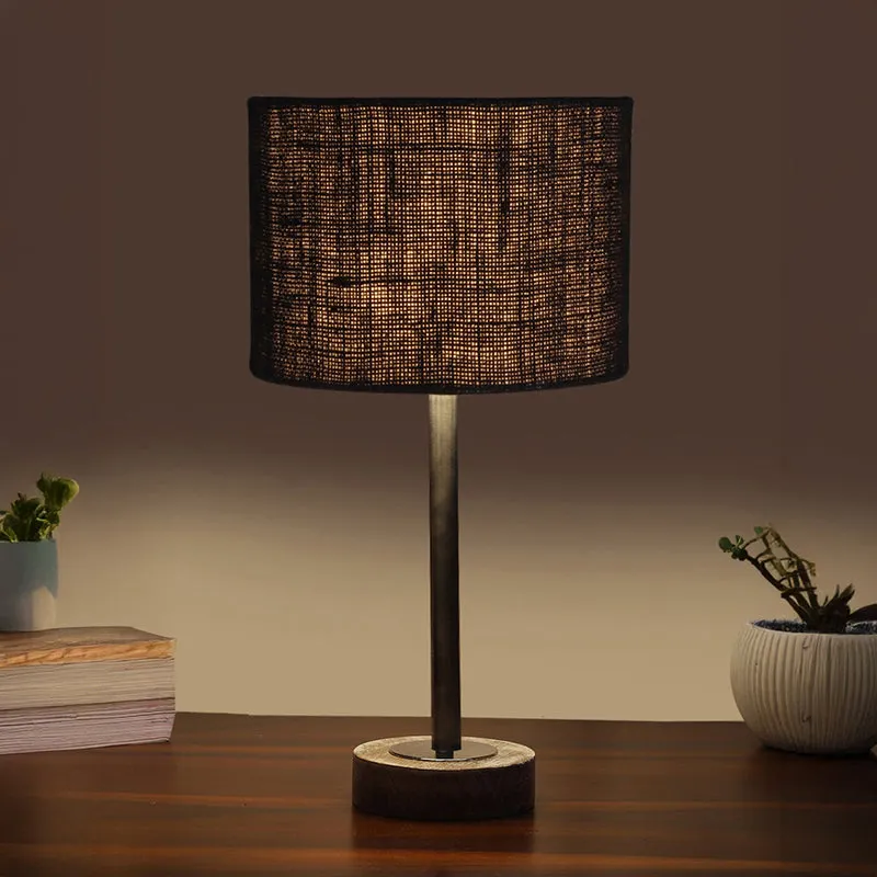 Sienna I Rodin Wooden Table Lamp - Black,Silver,White media 1