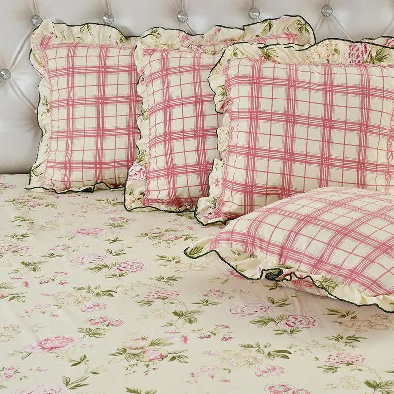 Viaro Frilled Floral Bedding Set - Five Piece Set media 4