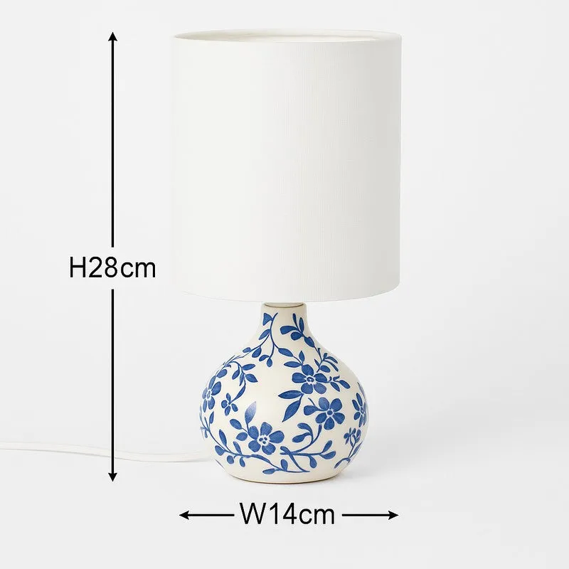 Imperialis Ceramic Table Lamp - White,Blue media 7