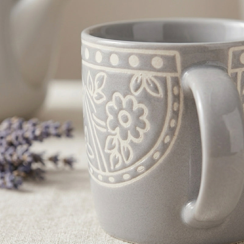 Ray Porcelain Coffee Mug (300 mL Each) - Set of Two media 4