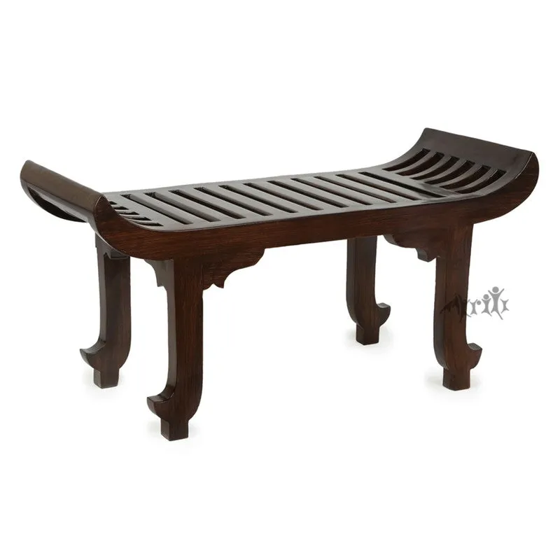 Nemo Teal Wood Ottoman media 3