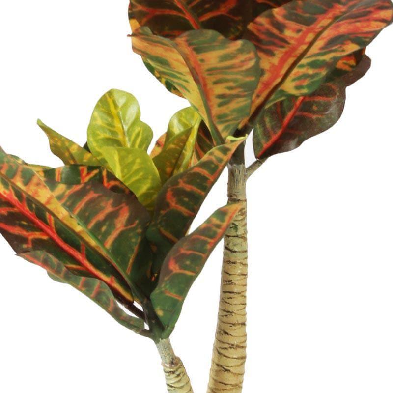 Faux Tall Croton Bonsai In Glass Pot - 38 cms media 3