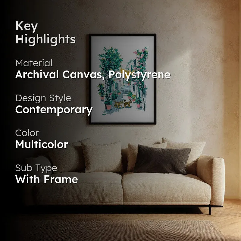 Outdoor Living Canvas Wall Painting - Black Frame media 2