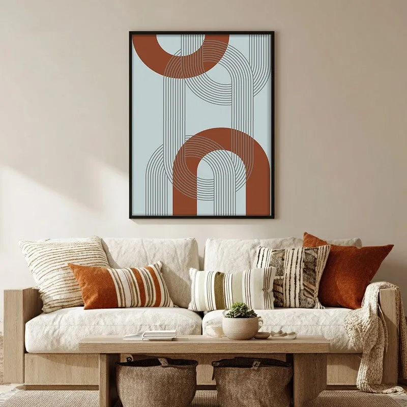Linear Echo Canvas Wall Painting With Black Frame media 5
