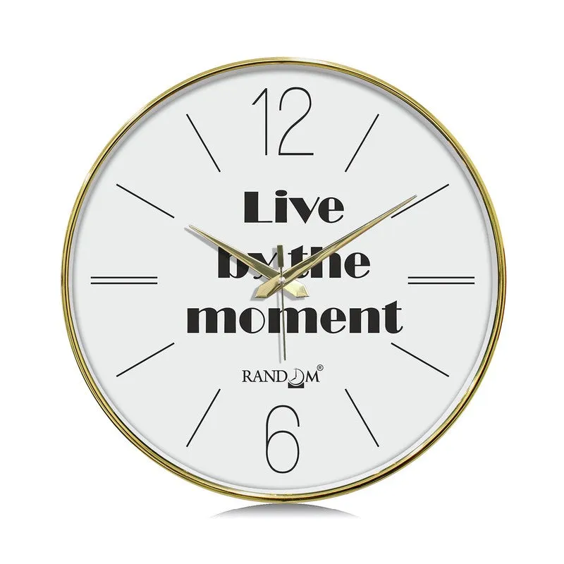 Live In The Moment Round Analog Wall Clock - Light Grey media 3