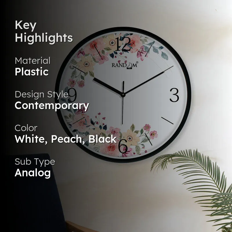 Vince Floral Wall Clock media 2