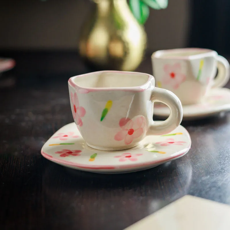 Petal Sip Cup & Saucer (200 mL Each) - Set of Two - 3