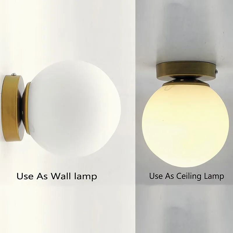 Orbum Glass Ceiling Lamp - White media 4